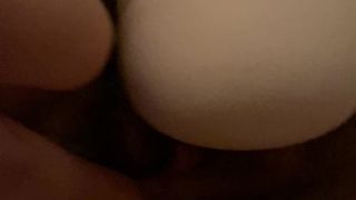 Cuck giving me a BBC dildo in my tight pregnant bbw pussy