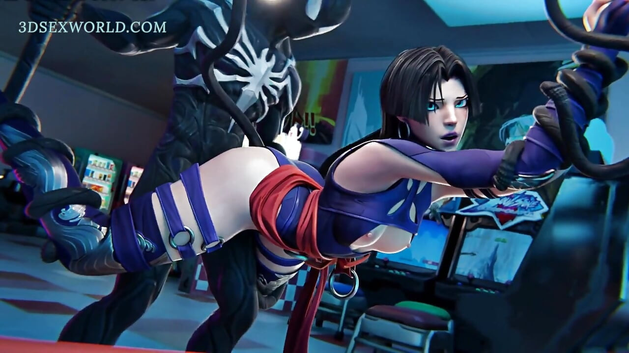 Misforståelsen: Psylocke X Venom (3D Anime Porno)