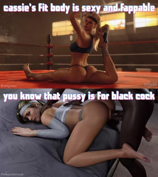 Blacked Waifu - Cassie Cage is alleen voor grote zwarte lul