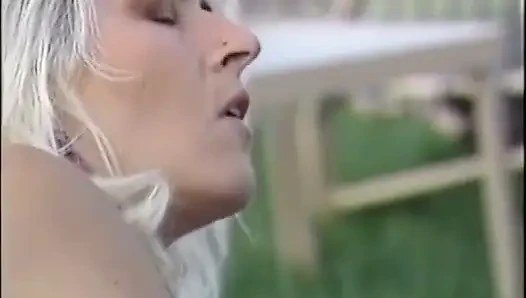 Outside lesbian pussy licking dildo playing pussy fucking threesome