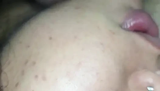 2 CREAMPIES FOR THIS SLUT, SHE GETS IT IN HER MOUTH AND FACE