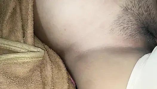 big tits little stepsister is playing games and i wait for her to sleep to get fucked