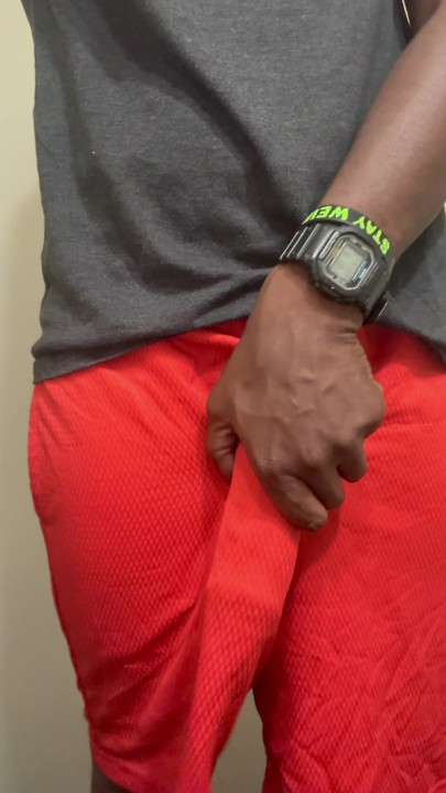 Long monster cock Atlanta horse hung BBC in basketball shorts!!!