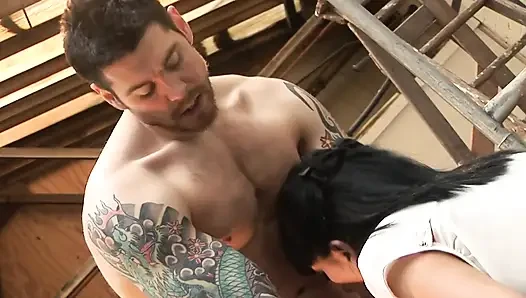 My Stepbrother Fucks Me on a Building Site