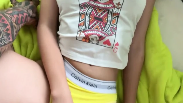Cumming in the young girl's panties