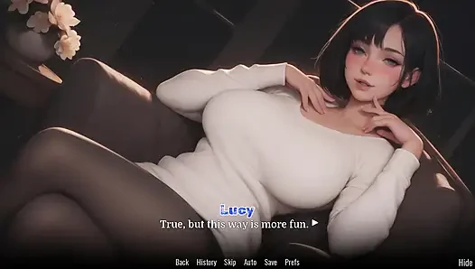 Obsessed Lucy #4, She Uses Her Feet, Animated Cute Roommate Porn Game