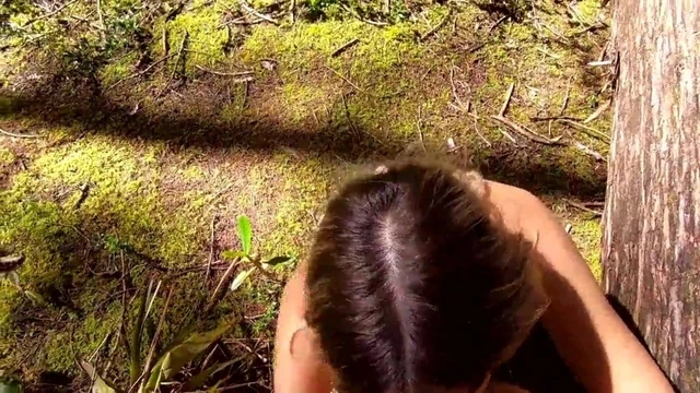 FREMDER SAUGT MEINEN SCHWANZ IN EINEM OFFENTLICHEN WALD