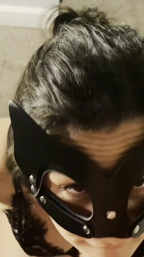 Cuffed and throat-fucked by master! | Clip 3