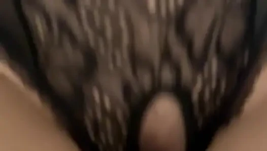 Horny wife creams on cock at hotel