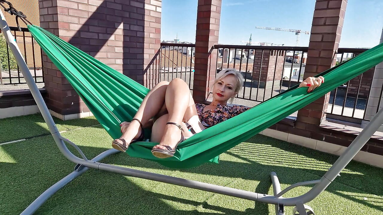 Glass Anal Dildo on the Roof Top - Part 1