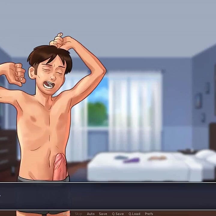 Summertime saga: stepmom and stepson doing naughty things in her bed ep 178