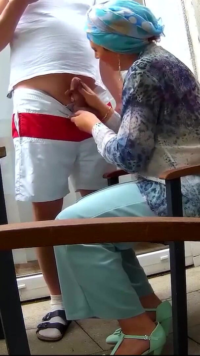 Muslim milf  gives me a handjob and a blowjob, and swallows my cum. | Clip 2
