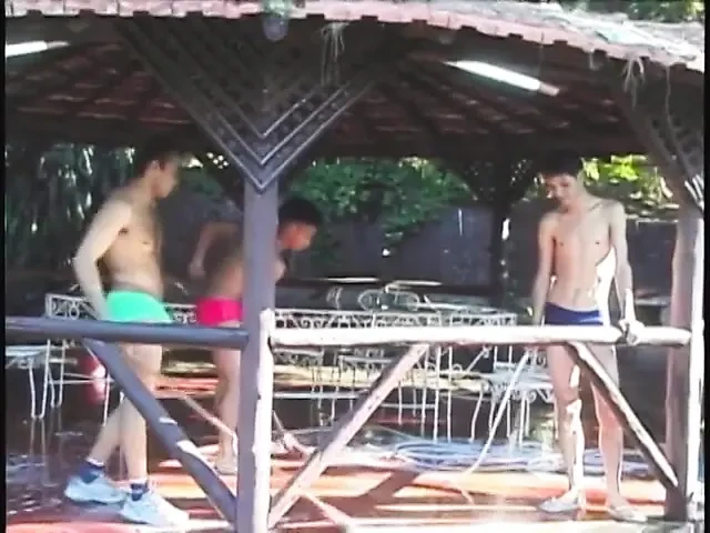 Three Latino lovers have hard fuck session with three lusty sluts outdoors
