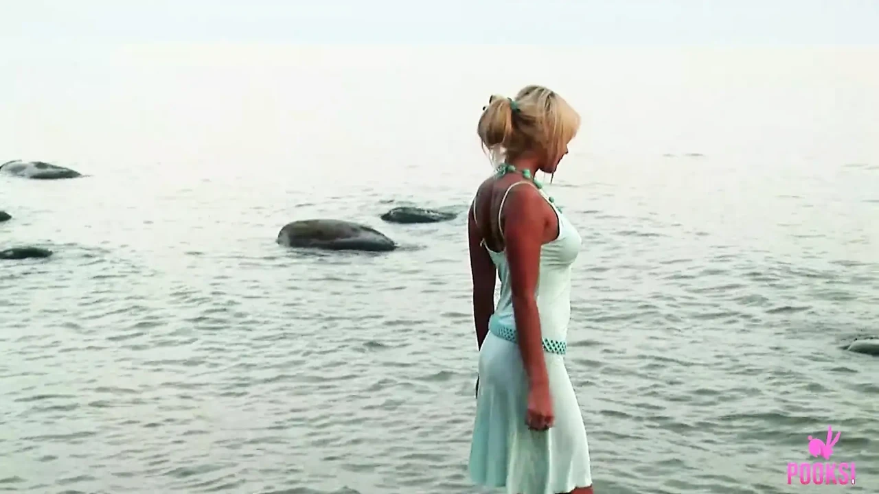 Carmen H's Sundress Clings As She Rubs Her Wet Cunt On Sandy Beach!
