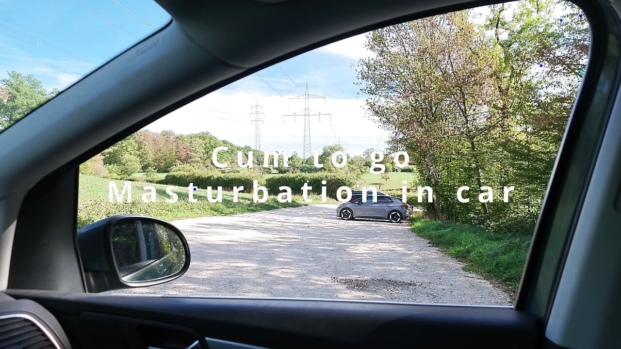 Cum to go - masturbation in car