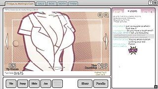 O trabalho arriscado de Nicole - hentai game pornplay ep.6 ela mostra o rosto na cam enquanto chupa um grande consolo
