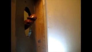 Hot sucking action at the homemade glory hole 2