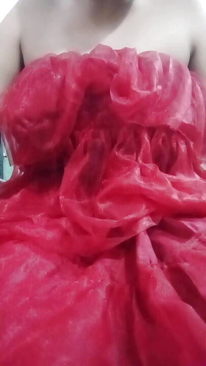 Indian Gay Crossdresser Gaurisissy real xxx homemade sex in Red lehenga