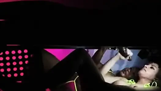 Krystal and Kyla Double Team a Big Black Cock at the Milking Table Bts