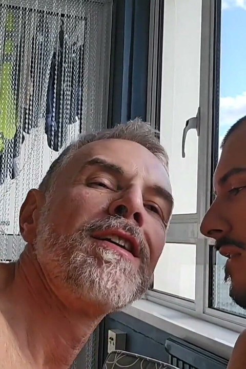 Silver Stepdaddy Loves His Italian Lover.