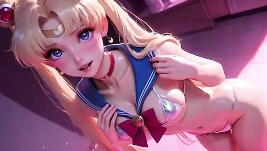 Anime Girls in Provocative Lingerie Teasing SFW SET 10