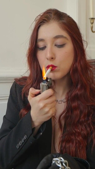 Key moment from "JOI SMOKE FETISH (FR with subs) - The last cigarette."