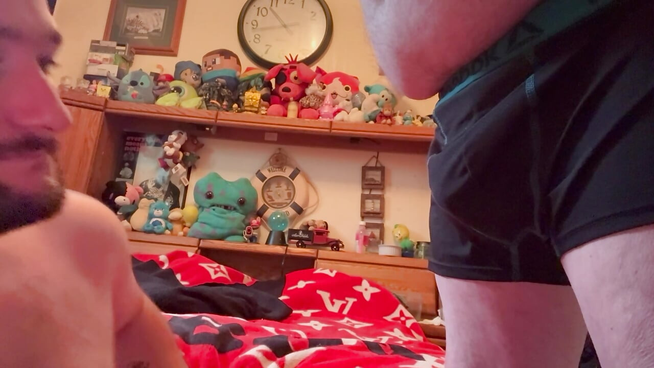 Deep throating grandpas load
