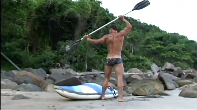 These two perfect guys enjoy anal on the beach