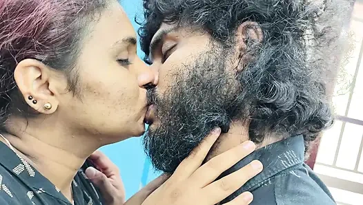 Hot lip lock with tongue kiss