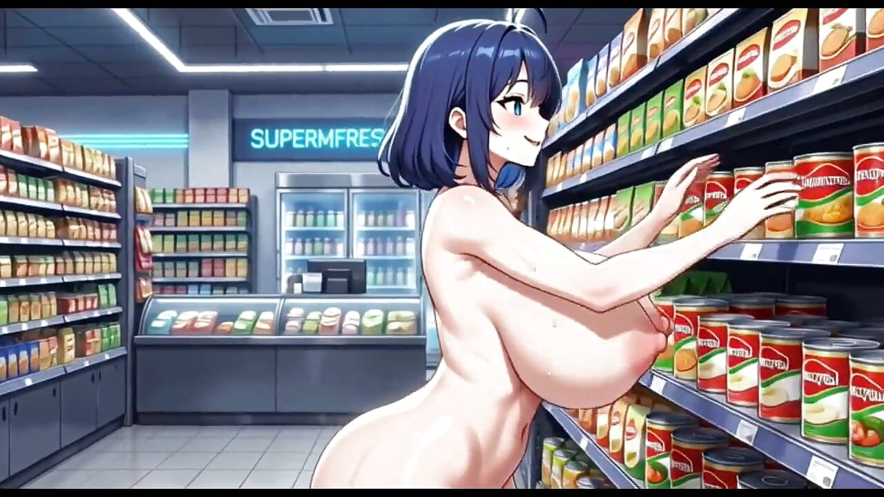 Funny Jokes and Boobs in Supermarket, Ai Animation