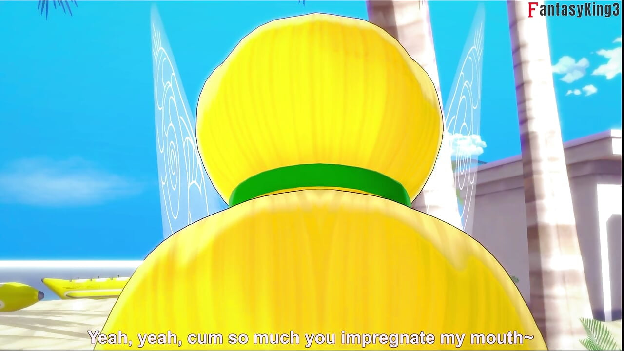 Tinkerbell POV hluboké kouření a sex na pláži
