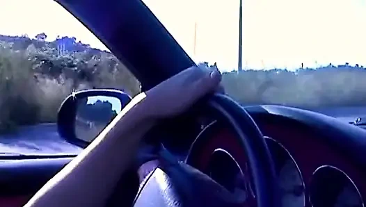 Горячая молодая брюнетка делает автостопщице специальную поездку