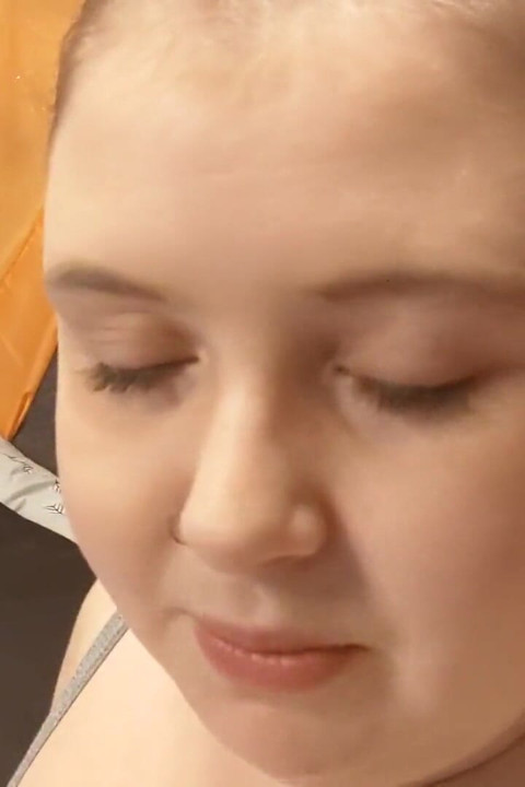 Custom cum in her mouth for me
