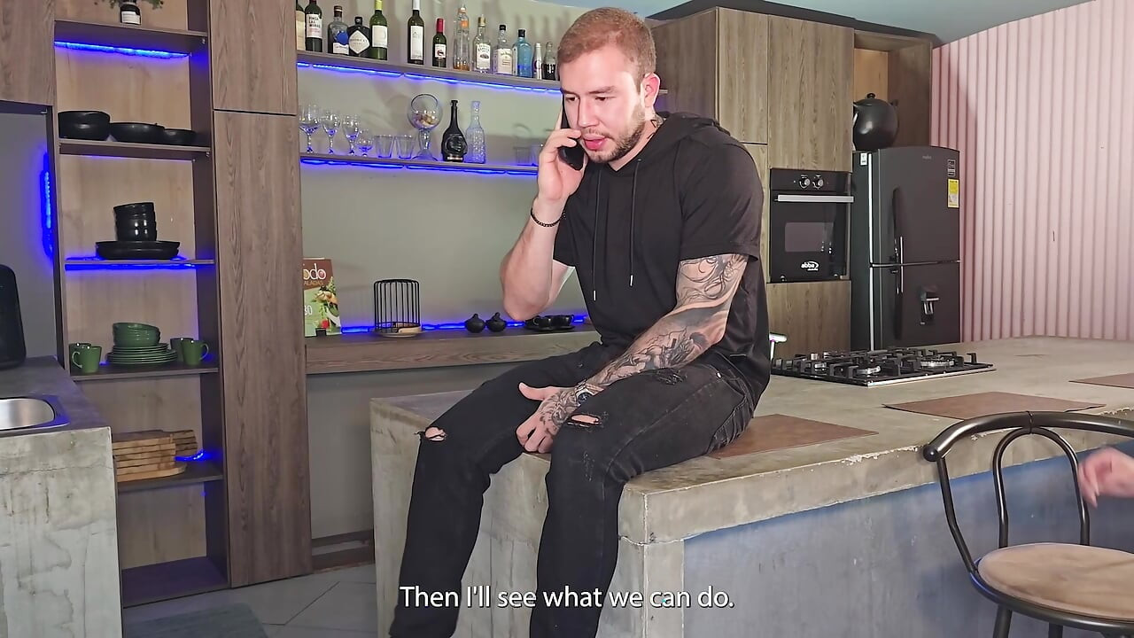 BLONDE MILF WITH HUGE ASS SEDUCES HER STEPSON WHILE HE TALKS ON CALL WITH HIS GIRLFRIEND