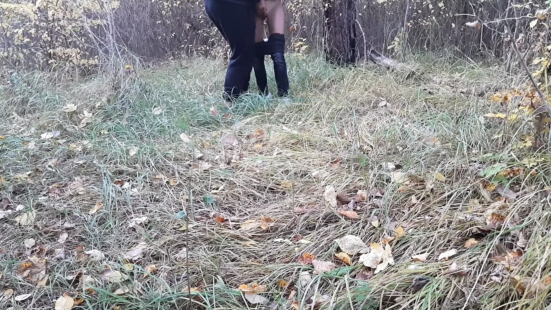 Cam sex of two girls in a public place