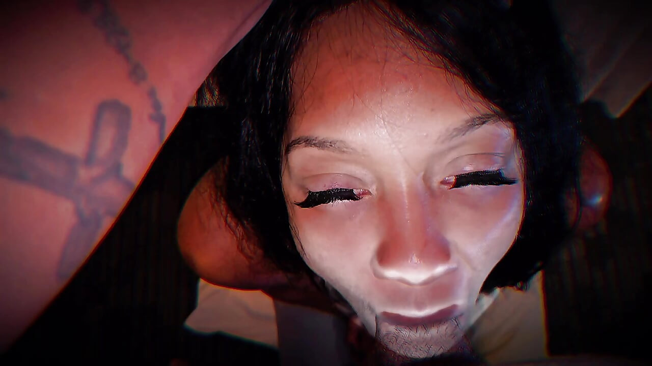 Ebony Gets Her Throat Fucked and Facial