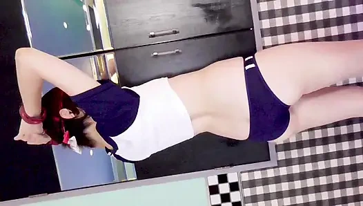 Mayu NO70 Local Band-Aid Hiding, Gym Clothes Cosplay, Blindfold, Deepthroat, Squirting, Convulsions,, Anal Vibrator SEX