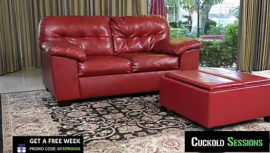 CUCKOLD SESSIONS - Maddy May первый куколд тройничок - муж наблюдает, как она получает двойное проникновение