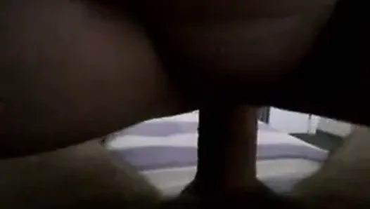 White female riding a thick cock