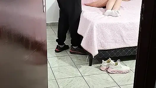 Stepdaughter arrives home from Carnival in the early morning and gives a blowjob.