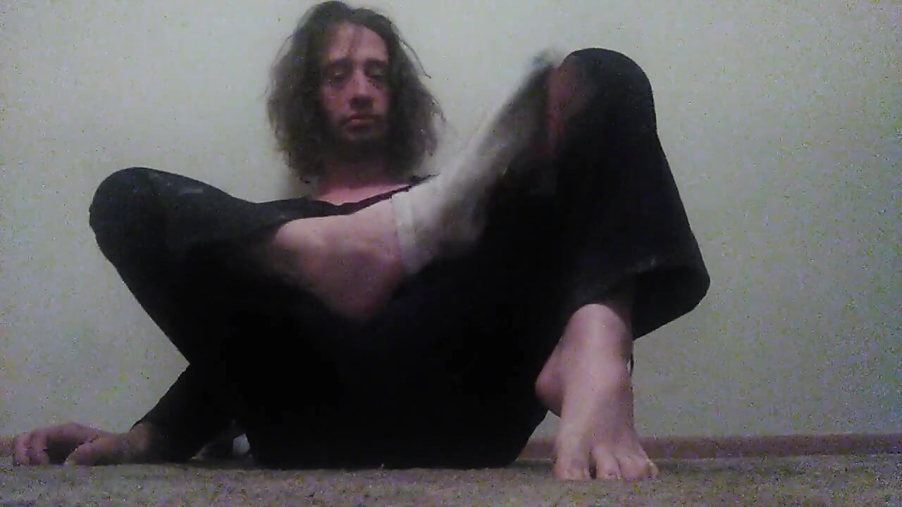 عارية Transgirl Titplay ، لعب بالأقدام ، أنين لفظي الاستمناء Wbuttplay