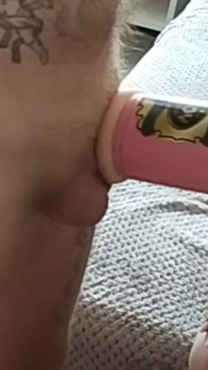 fingering a dick with a sex machine and cumming | Clip 1