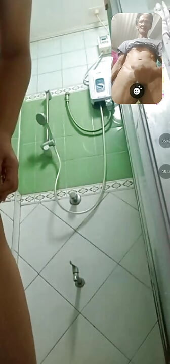 She taking a bath this night .she told me make a video call sex coz she miss my dick