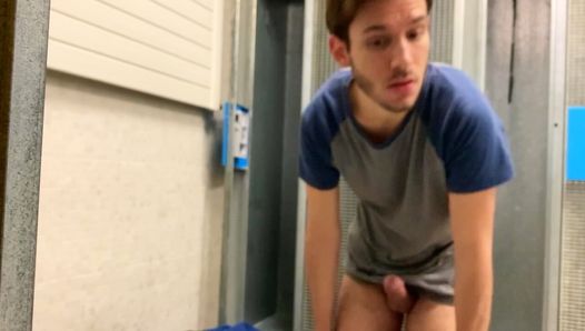 Caught jerking off in the locker room