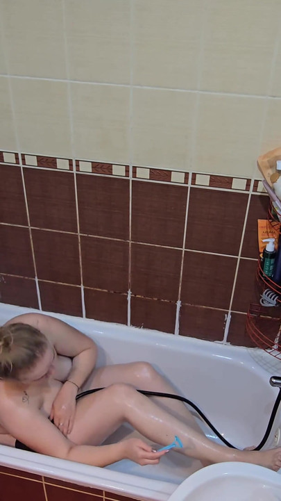 My Chubby Wife’s Shower Routine - Shaving & Feeling Fresh