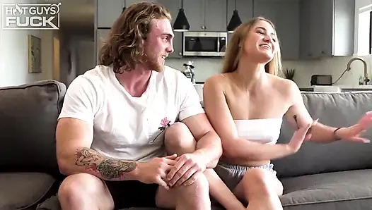 Dustin Reynolds закладывает свой первый камшот на лицо