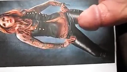 jizzing on kat von d's kedi