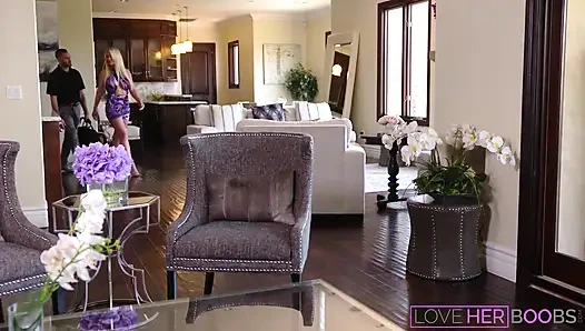 Busty MILF Teases Her Divorce Lawyer with Giant Tits