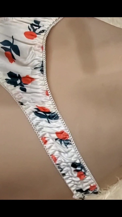 Cherry satin lingerie is so sexy! | Clip 1