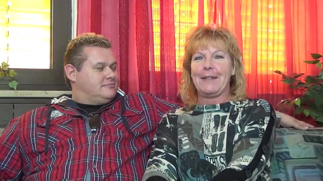 German blonde granny filmed in pov sucking and fucking two cocks of two eager friends penetrating her wet pussy